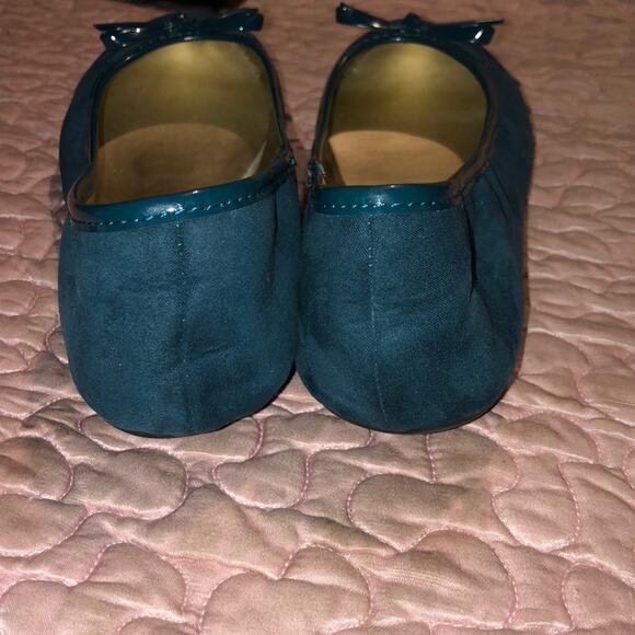 Bongo Cottagecore Ballet Flats Blue Green Divinity Bow Flats - Picture 7 of 9